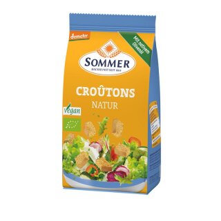 Sommer Croutons Natur Geröstete Brotwürfel - Bio - 100g x 5  - 5er Pack VPE