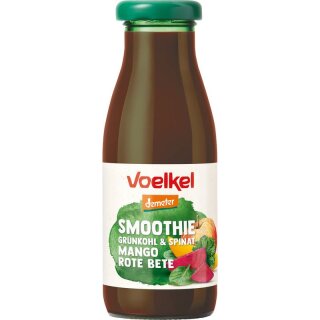Voelkel Smoothie Grünkohl & Spinat Mango Rote Bete - Bio - 0,25l x 6  - 6er Pack VPE