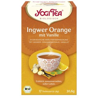 Yogi Tea Ingwer Orange mit Vanille Bio - Bio - 30,6g x 6  - 6er Pack VPE