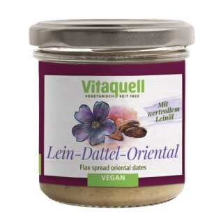 Vitaquell Lein-Dattel-Oriental Bio - Bio - 130g x 6  - 6er Pack VPE