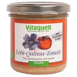 Vitaquell Lein-Quinoa-Tomate Bio - Bio - 130g x 6  - 6er Pack VPE