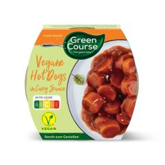 Green Course Vegane Hot Dog Würstchen in Currysauce...