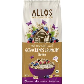 Allos Mit Herz & Hand Gebackenes Crunchy Beere - Bio - 500g x 6  - 6er Pack VPE