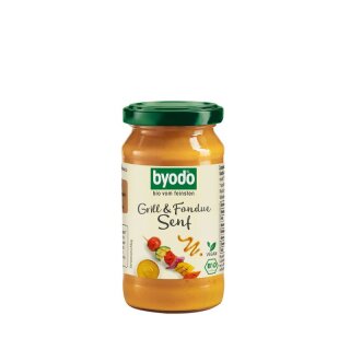 byodo Byodo Grill & Fondue Senf würzige Senfsauce mit Paprika und Gemüse - Bio - 200ml x 6  - 6er Pack VPE