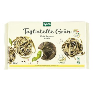 byodo Byodo Tagliatelle grün Pasta Superiore semola Nester - Bio - 250g x 12  - 12er Pack VPE