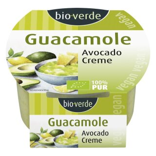 bio-verde Guacamole Avocado-Creme - Bio - 150g x 4  - 4er Pack VPE