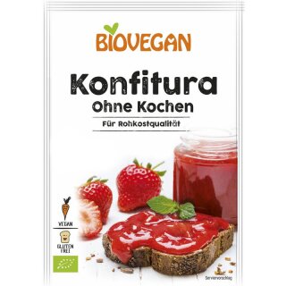 Biovegan Konfitura ohne Kochen BIO - Bio - 18g x 15  - 15er Pack VPE