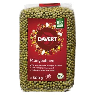 Davert Mungbohnen - Bio - 500g x 8  - 8er Pack VPE