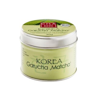 CHA Dô Teehandel S. Korea Garucha Matcha - Bio - 30g x 6  - 6er Pack VPE