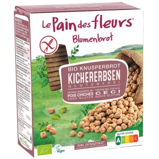 Blumenbrot Knusprige Kichererbsen-Schnitten - Bio - 150g x 6  - 6er Pack VPE