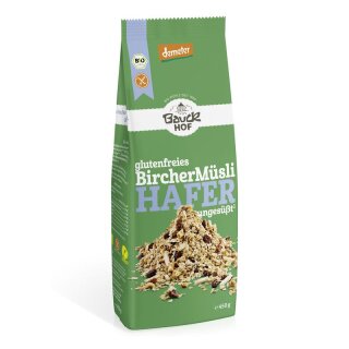 Bauckhof Hafer Müsli Bircher glutenfrei Dem - Bio - 450g x 6  - 6er Pack VPE