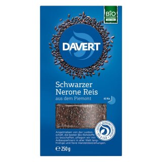 Davert Schwarzer Nerone Reis - Bio - 250g x 8  - 8er Pack VPE