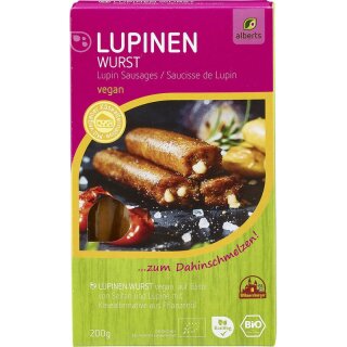 alberts Lupinenwurst "zum Dahinschmelzen" - Bio - 200g x 6  - 6er Pack VPE