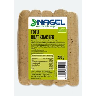 Nagel Tofu Tofu Brat Knacker 5 Stück - Bio - 200g x 6  - 6er Pack VPE