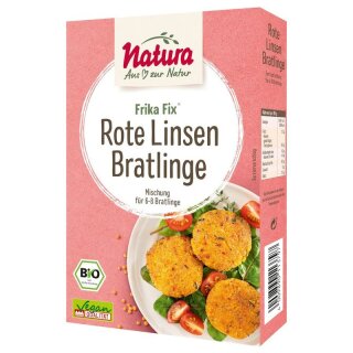Natura Frika Fix Rote Linsen-Bratlinge - Bio - 150g x 12  - 12er Pack VPE