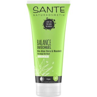 Sante BALANCE Duschgel Aloe & Mandelöl - 200ml x 4  - 4er Pack VPE