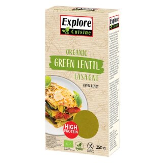 Explore Cuisine Lasagne aus grünen Linsen - Bio - 250g x 12  - 12er Pack VPE