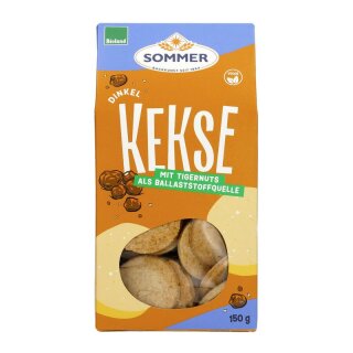 Sommer Dinkel Kekse mit Tigernuts als Balasststoffquelle - Bio - 150g x 6  - 6er Pack VPE