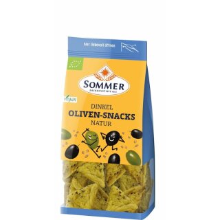 Sommer Dinkel Oliven-Snacks natur - Bio - 150g x 6  - 6er Pack VPE