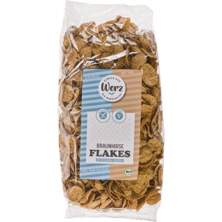 Werz Braunhirse Flakes glutenfrei - Bio - 250g x 5  - 5er Pack VPE