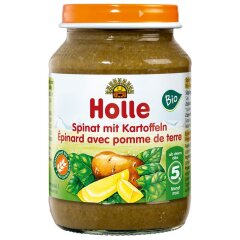Holle Spinat mit Kartoffeln - Bio - 190g x 6  - 6er Pack VPE