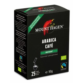 Mount Hagen Instanst Stick entkoffeiniert - Bio - 50g x 8  - 8er Pack VPE