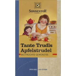 Sonnentor Tante Trudls Apfelstrudel Doppelkammerbeutel - Bio - 45g x 6  - 6er Pack VPE