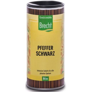 Gewürzmühle Brecht Pfeffer schwarz NFD - Bio - 40g x 5  - 5er Pack VPE