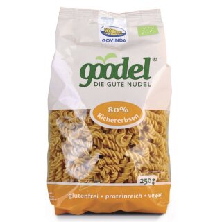 Govinda Goodels die gute Nudel "Kichererbse" Spirelli - Bio - 250g x 6  - 6er Pack VPE