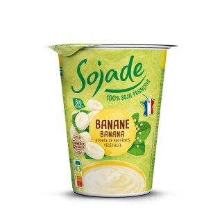 Sojade Soja-Alternative zu Joghurt Banane - Bio - 400g x 6  - 6er Pack VPE