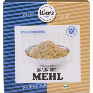 Werz Braunhirse Mehl glutenfrei - Bio - 500g x 5  - 5er Pack VPE