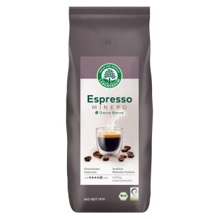 Lebensbaum Espresso Minero ganze Bohne - Bio - 1000g x 4  - 4er Pack VPE