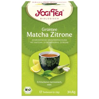 Yogi Tea Grüntee Matcha Zitrone Bio - Bio - 30,6g x 6  - 6er Pack VPE