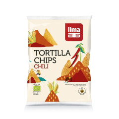 Lima Tortilla Chips Chili - Bio - 90g x 12  - 12er Pack VPE