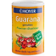 HOYER Guarana gemahlen Premium-Qualität - Bio - 75g...