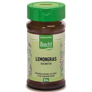 Gewürzmühle Brecht Lemongras geschnitten Glas - Bio - 20g x 5  - 5er Pack VPE