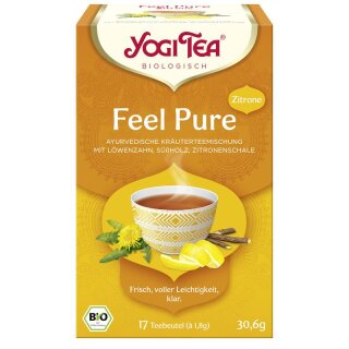 Yogi Tea Feel Pure Zitrone Bio - Bio - 30,6g x 6  - 6er Pack VPE