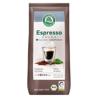 Lebensbaum Espresso Solea entkoffeiniert gemahlen - Bio - 250g x 6  - 6er Pack VPE