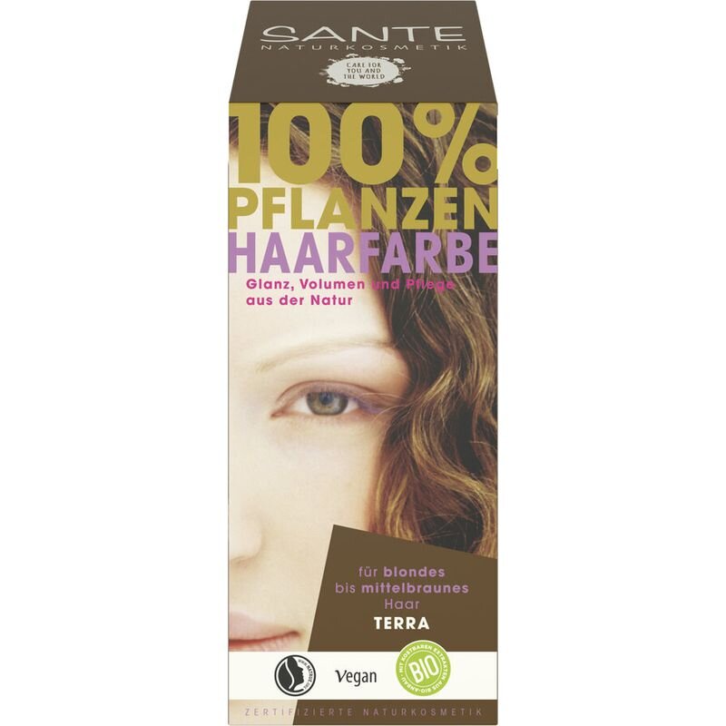 100g - Pack terra - Sante VPE x 4 Pflanzen-Haarfarbe 4er