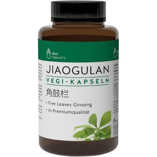 Gesund & Leben doc nature’s Jiaogulan Vegi-Kapseln 400 mg - 100Stück x 9  - 9er Pack VPE