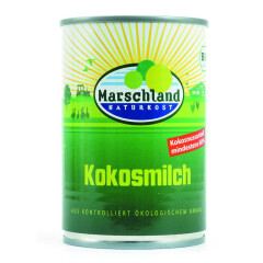 Marschland Kokosmilch Ds. - Bio - 400ml x 6  - 6er Pack VPE