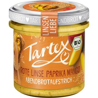 Tartex Linsen Liebe Rote Linse Paprika Mango - Bio - 140g x 6  - 6er Pack VPE