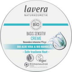Lavera basis sensitiv Creme - 150ml x 4  - 4er Pack VPE