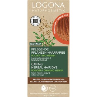 Logona - Aschbraun Pflegende Pflanzen-Haarfarbe 100g Pulver x 4 4er -