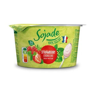 Sojade Soja-Alternative zu Joghurt Erdbeere - Bio - 150g x 6  - 6er Pack VPE