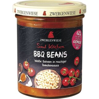 Zwergenwiese Soul Kitchen BBQ Beans - Bio - 370g x 6  - 6er Pack VPE