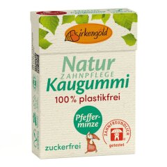 Birkengold Zahnpflege Natur Kaugummi Pfefferminze 20...
