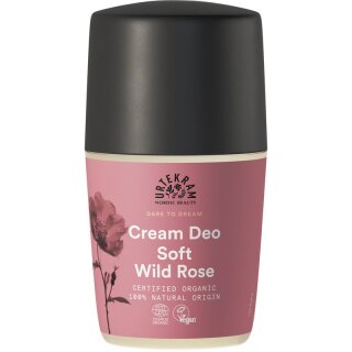 Urtekram Soft Wild Rose Cream Deo Roll On - 50ml