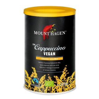 Mount Hagen Fair Trade Cappuccino Vegan Dose - Bio - 200g x 8  - 8er Pack VPE