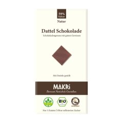 Makri Dattel Schokolade Natur 59% - Bio - 85g